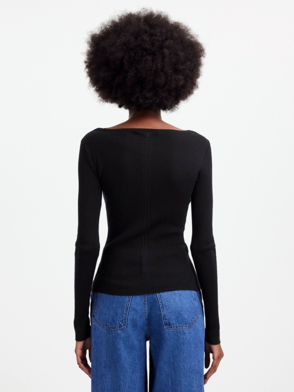Madewell Merino Wool Silk Blend Scoopneck Sweater Slim Fit - Picture 7 of 8